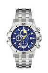 Bulova 96B115 Men's Blue Circular Face, Stainless Steel Bracelet Watch