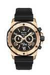 Bulova 98B104 Men's Black Circular Face, Sport/Tech Rubber Strap Watch