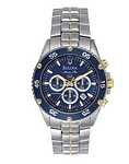 Bulova 98H37 Mens Blue Sport/Tech Two-Tone Bracelet Watch