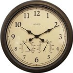 Chaney 24door/Outdoor Copper Patina Wall Clock Temperature & Humidity