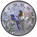 Chaney 01598 12.5" "Bluebirds" Wall Thermometer
