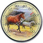 Acu-Rite 12.5" Round "Horse" Indoor/Outdoor Thermometer