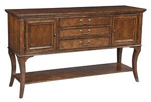 Server W/Shelf in Macadamia Finish
