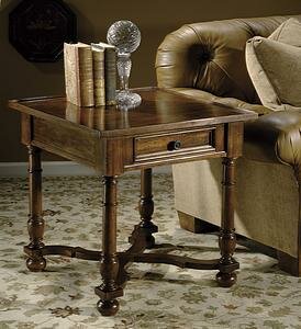 Hekman Furniture Square Lamp Table in Weathered Walnut Finish - 7-2308