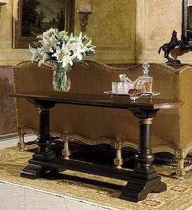 Hekman Furniture Trestle Console Table in Rubbed Onyx Finish - 7-2316
