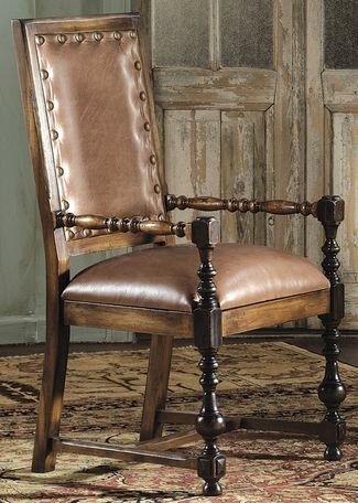 Hekman Furniture Leather Arm Chair in Castilian Finish - 7-4483-35