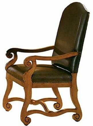 Leather Uph Arm Chair in Indian Summer Finish