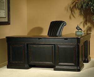 L-Shaped Desk in Louis Phillipe Finish