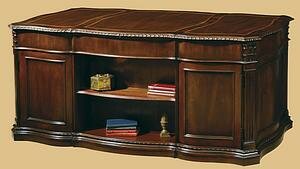 Hekman Furniture Executive Desk in Old Wrld Wlnt Burl Finish - 7-9160