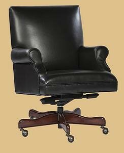 Executive Leather Chair-Black in Special Reserve Finish