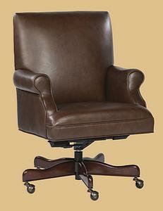 Executive Leather Chair Coffee in Reserve Finish