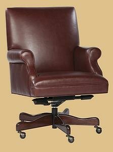 Executive Leather Chair Merlot in Reserve Finish