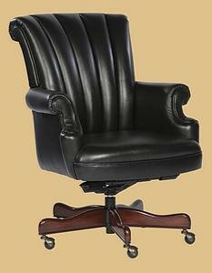 Executive Leather Chair-Black in Special Reserve Finish