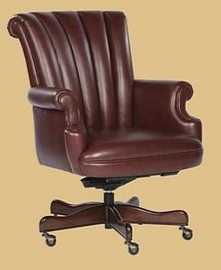 Executive Leather Chair Merlot in Reserve Finish