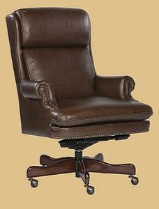 Executive Leather Chair Coffee in Reserve Finish