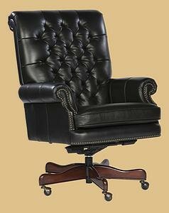 Executive Leather Chair-Black in Special Reserve Finish