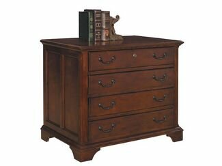 Executive Lateral File in Weathered Cherry Finish