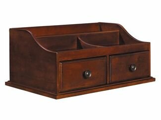 Desk Top Charging in Weathered Cherry Finish