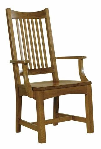 Hekman Furniture Arm Chair-Wood Seat in Mission Pointe Finish - 8-4001