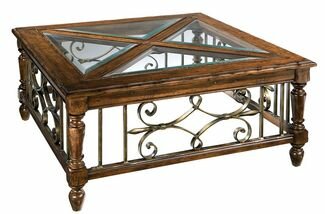 Square Coffee Table in Cognac Finish