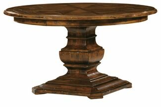 Hekman Furniture Round Pedestal Dining Table in Cognac Finish - 8-7221