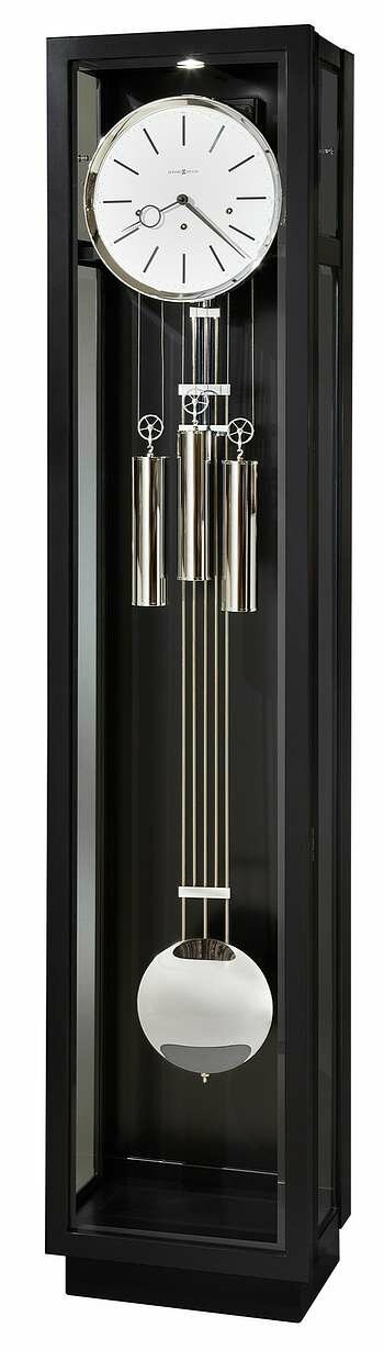 Howard Miller 611-212 Cameron III Floor Clock in Black Satin