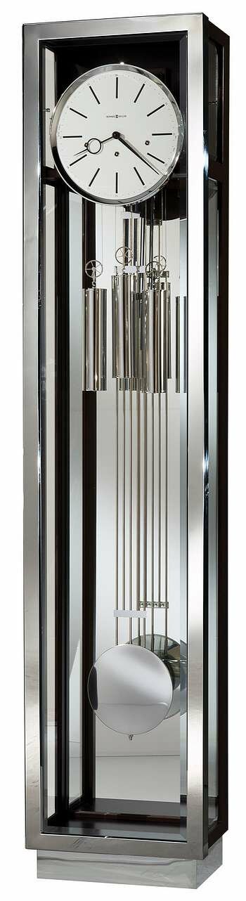 Howard Miller 611-218 Quinten II Floor Clock in Black Satin