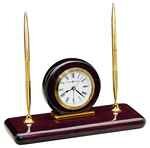 Howard Miller Rosewood Desk Set Table Clock - 613-588