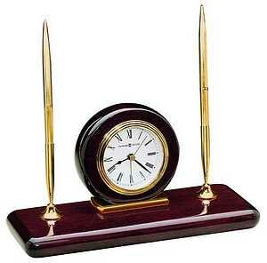 Howard Miller Rosewood Desk Set Table Clock - 613-588