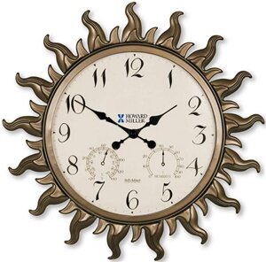 Howard Miller 21.5" Sunburst Outdoor Weather Wall Clock - 5023