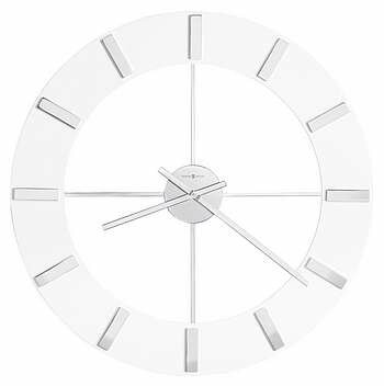 Howard Miller 625-596 Pearl 30" White & Chrome Wall Clock