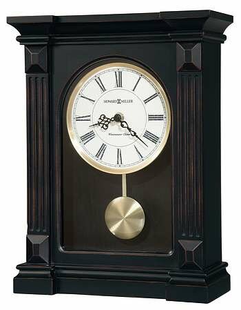 Howard Miller 635-187 Mia Mantel Clock in Worn Black