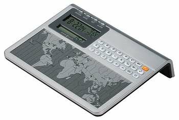 Howard Miller 645-761 Atlas World Clock & Calc Table Top Clock