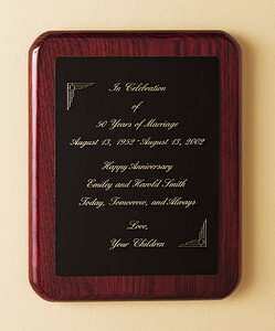 Howard Miller Rosewood Commemorative Plaque I - 655-115