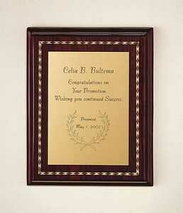 Howard Miller Rosewood Commemorative Plaque IV - 655-118