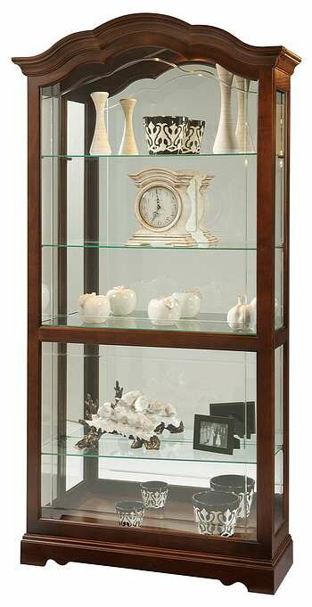 Howard Miller 680-547 Winslet Curio Cabinet in Cherry Bordeaux