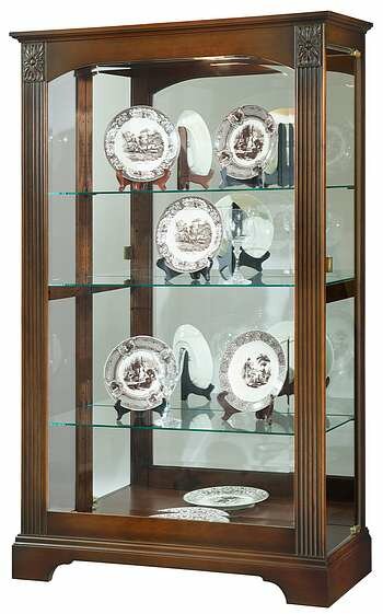 Howard Miller 680-571 Kingsport Curio Cabinet in Hampton Cherry