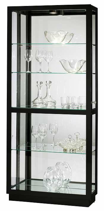 Howard Miller 680-572 Jayden III Curio Cabinet in High Gloss Black