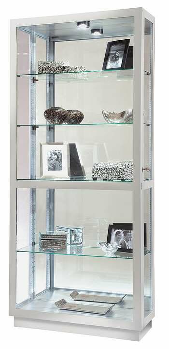 Howard Miller 680-576 Jayden II Curio Cabinet in Silver