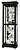 Howard Miller 680-578 Martindale III Curio Cabinet in Black Satin