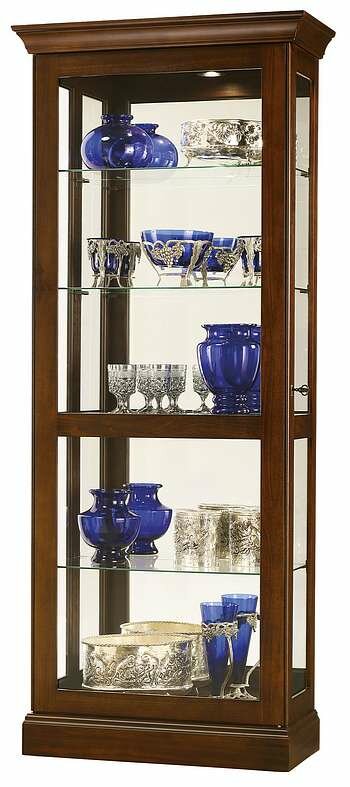 Howard Miller 680-580 Berends IV Curio Cabinet in Cherry Bordeaux
