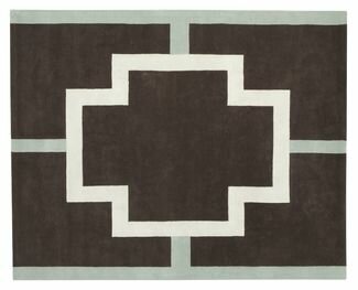 White Cross Wool Rug 8' X 10'