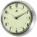 Infinity 9.5" The Retro in Silver Clock - 10940-SV