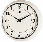 Infinity 9.5" The Retro in White Clock - 10940-WHITE