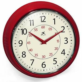 Infinity Instruments Retro Redux Red Clock - 10940RD-3511
