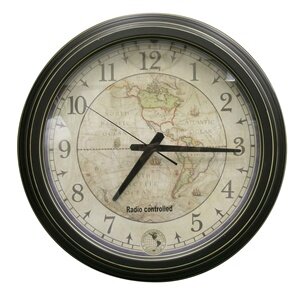Infinity Instruments 16' Atomic Map Wall Clock - 11167NG-RC