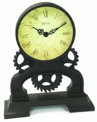 Infinity Rusty Gears Mantel Clock 11828