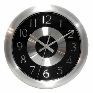 Infinity 10" Mercury Black Clock - 12977AL-2651BK
