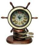 Infinity Catalina Ships Wheel w/ Rope Knot Accents Clock 13137WL-2350
