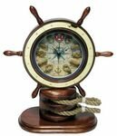 Infinity Catalina Ships Wheel w/ Rope Knot Accents Clock 13137WL-2350